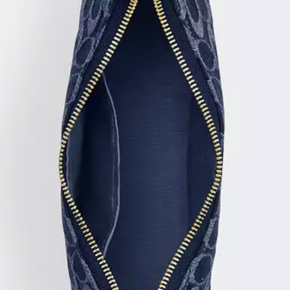 Coach Teri Shoulder Bag In Signature Denim W/Cherry & Leather Hangtag NWT - Picture 4 of 7